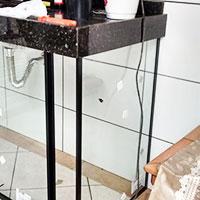 balcão de pia com vidro preço da instalação